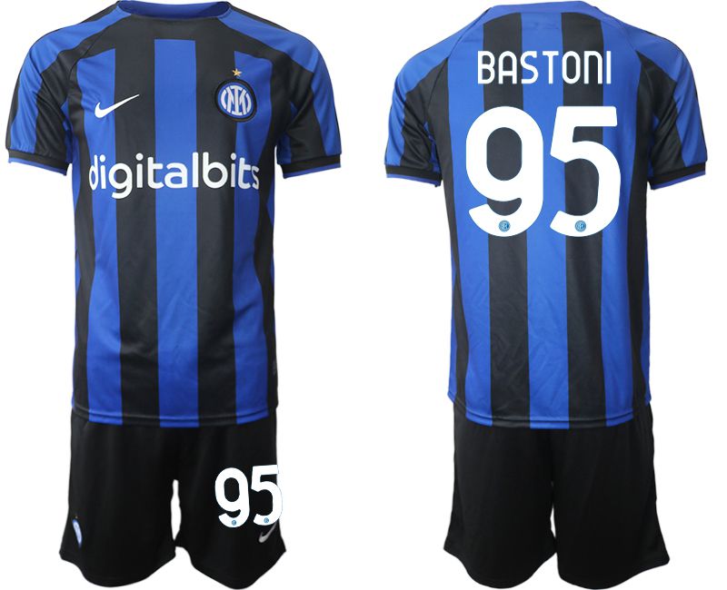 Cheap Men 2022-2023 Club Inter Milan home blue 95 Soccer Jersey